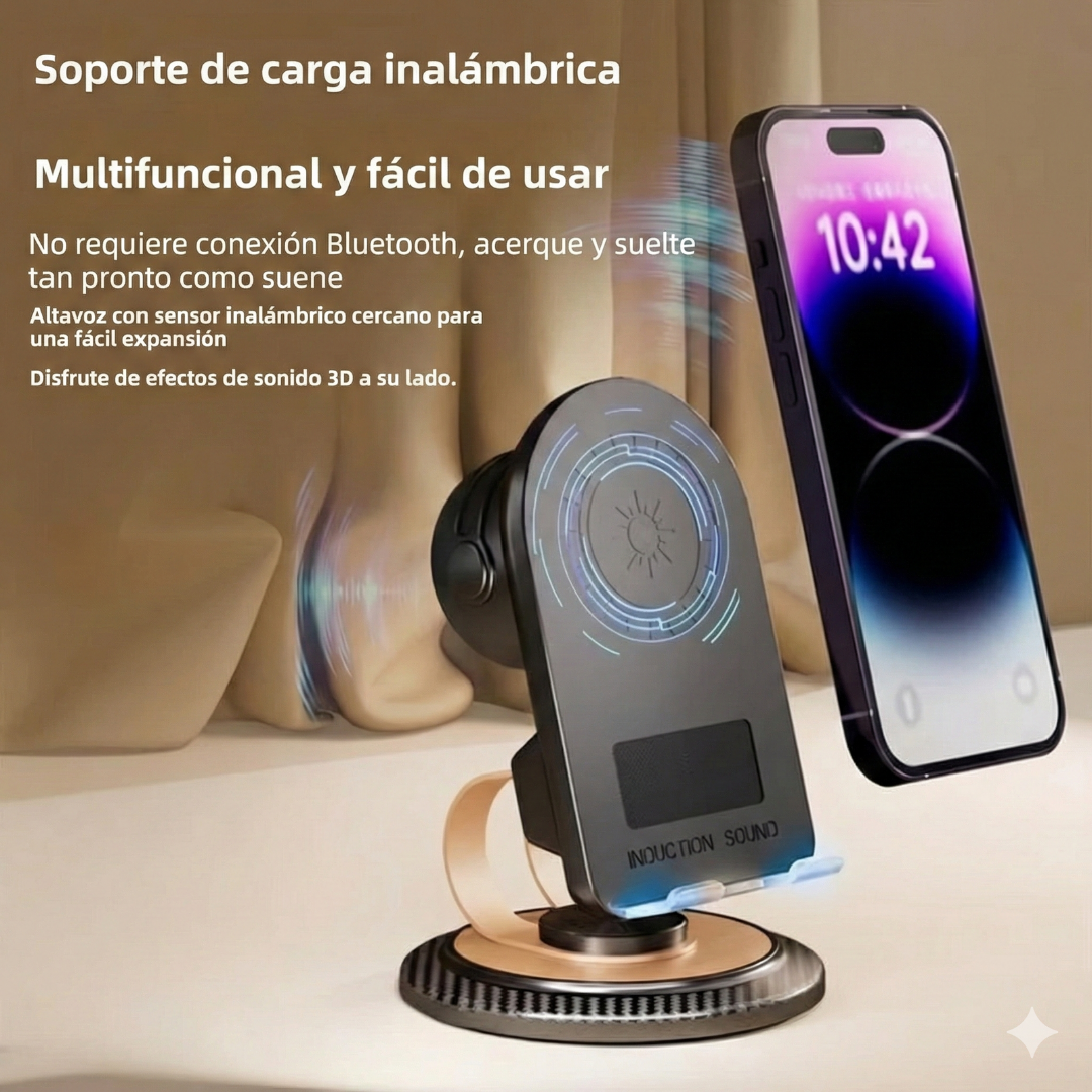 SOPORTE PARA TELEFONO CON CARGADOR INALAMBRICO